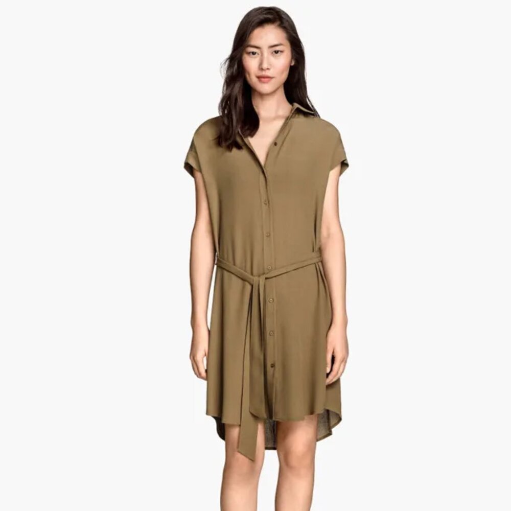 H&M shirt dress belted brown - Picture 7 of 7